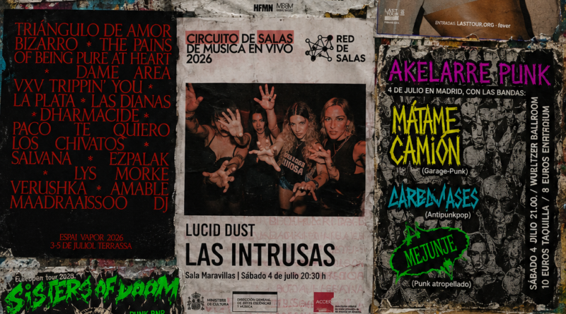 Conciertos del 29 de junio al 05 de julio de 2026