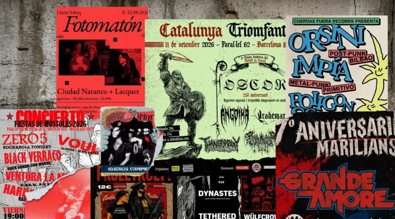 Conciertos del 08 al 13 de septiembre 2026