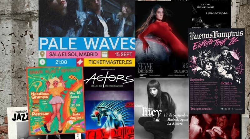 Conciertos del 15 al 20 de septiembre 2026